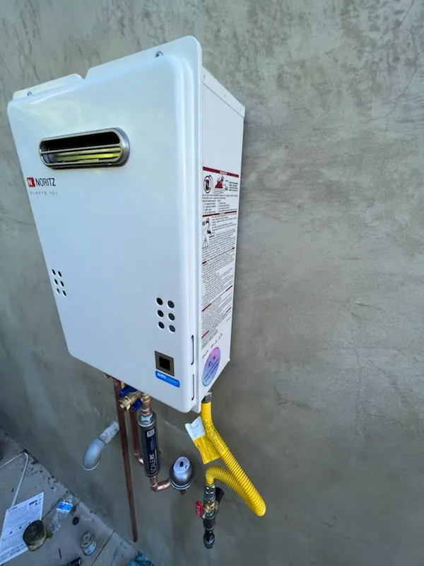 Tankless water heater installation for Kingsbury Meadows homes